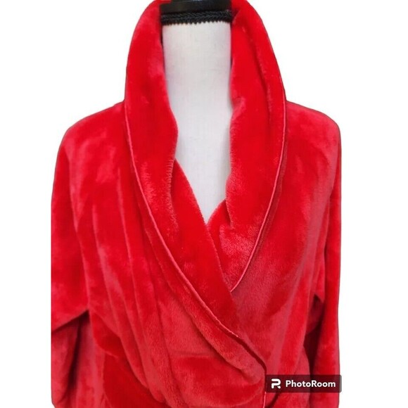 Victoria's Secret Robe Size M/L Red Plush - Picture 2 of 8
